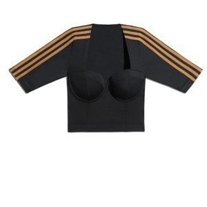 adidas Ivy Park Circular Knit Crop Top Black